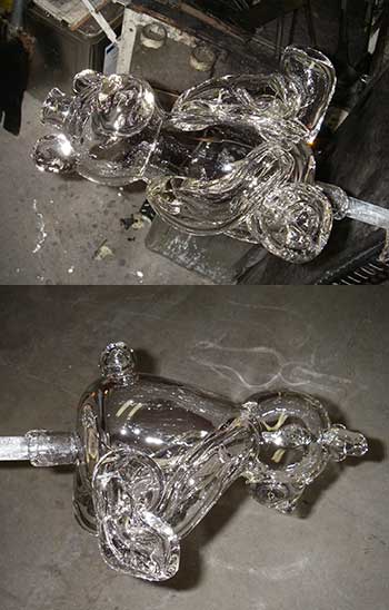 クマの形のボトルガラス透明