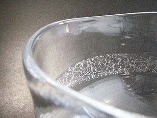 プラチナ箔の入り方ガラス茶碗